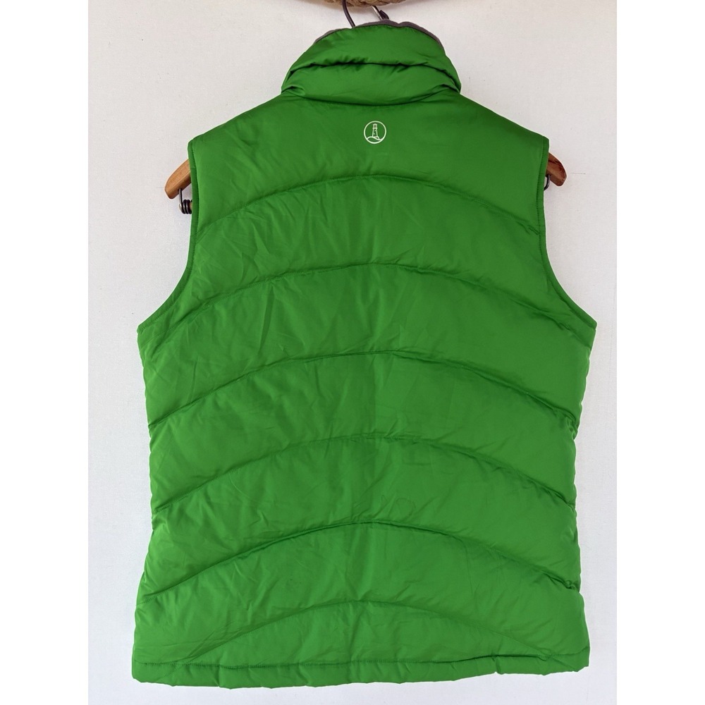 Lands End Bright Green Full Zip Puffer Vest Down Filled & Feathers Womens Small - Picture 3 of 3